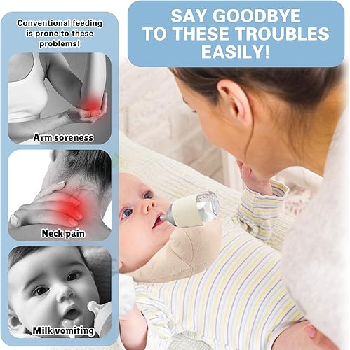 Miniatura 3 de kornsurte Bottle Holder Pillow, Nursing Support Cushion for Bottle Feeding & Breastfeeding, Resolve Arm Soreness and Fatigue (Beige)