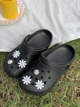 6-Piece Daisy Flower Shoe Charms Decorative Accessories, Colourful