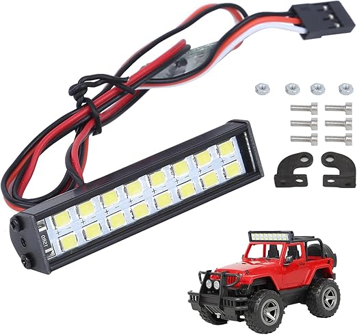 RC LED Light Bar Roof Lamp 16pcs Lamp Beads Super Bright Spare Parts RC Crawler Cars, Hobby RC Power Plant & Driveline Systems RC LED Light Bar Roof LED Lamp Kit RC Roof Lamp