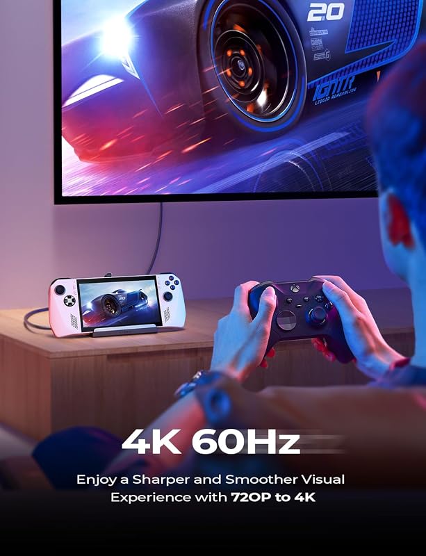 LISEN 13-in-1 Dokkoló Steam Deck/Legion Go/ROG Ally/MSI Claw Konzolokhoz - Kettős Hűtőventilátorral, 4K HDMI, 5 USB Port, Gigabit Ethernet,