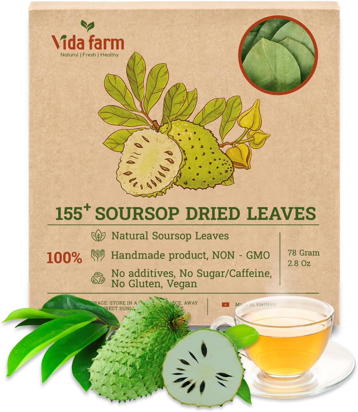 Where Can You Buy Graviola Juice Amazon.com : 155+ Premium Dried Soursop Leaves Tea, 100% Natural Whole