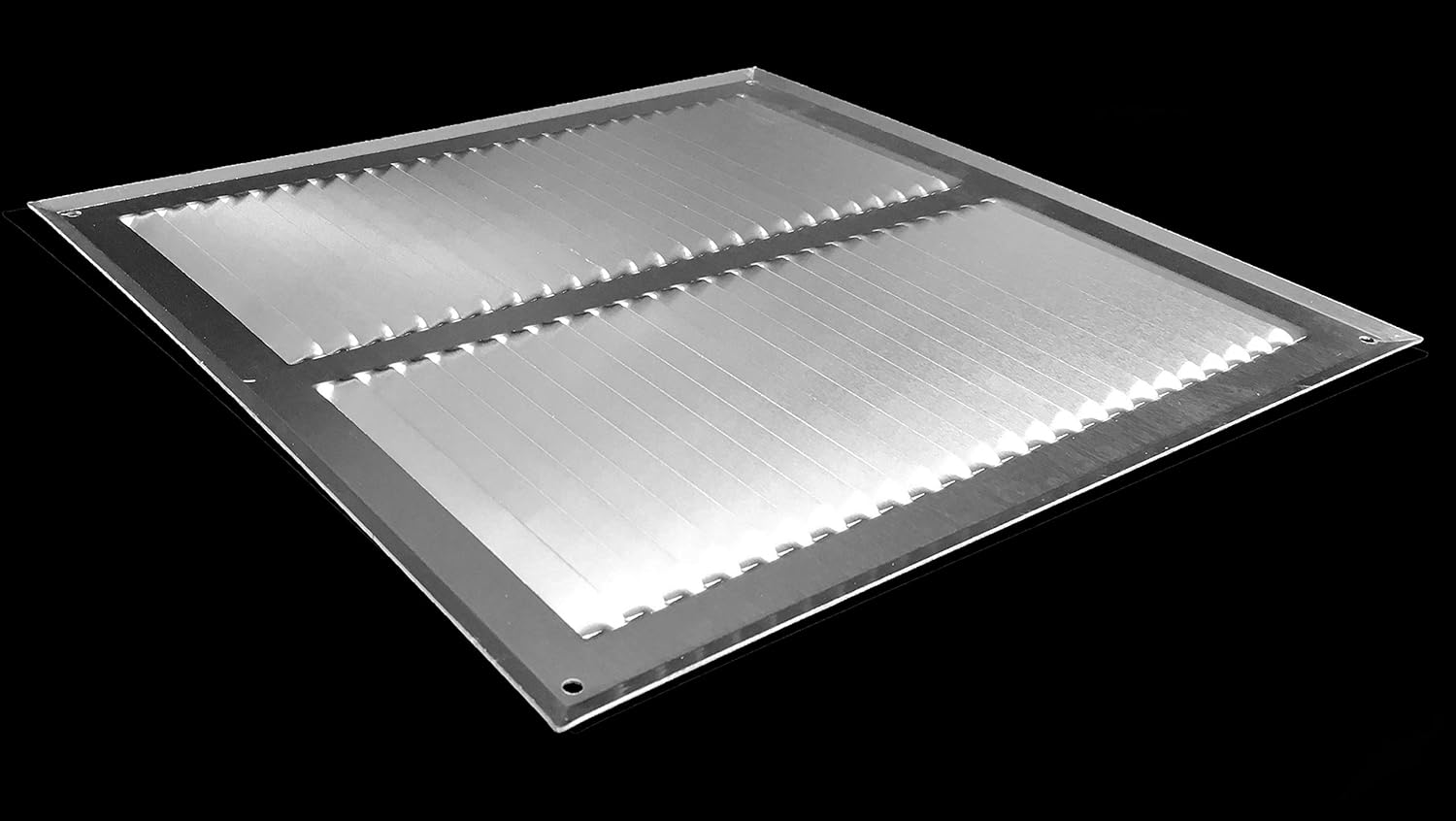 HVAC Premium 12" X 12" Outdoor Return Air Grille for Outdoor Use - HVAC Vent Duct Cover Diffuser [1.0mm Polished Aluminum] [Outer Dimensions: 13.75w X 13.75h]