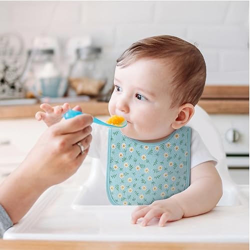 Miniatura 6 de The Peanutshell Juego de baberos de rizo para niña, 10-100% algodón, suaves y absorbentes, baberos para niñas, conjunto de baberos para niñas