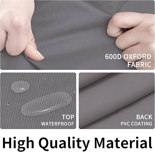 Miniatura 10 de Easy-Going Funda rectangular 600D resistente a los rayos UV e impermeable para muebles de patio al aire libre (72 pulgadas de largo x 44 pulgadas de