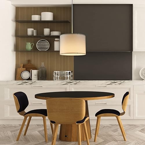 Miniatura 4 de Lámpara colgante enchufable, lámpara colgante de 15 pies con cable de enchufe, interruptor de encendido/apagado, iluminación colgante con pantalla