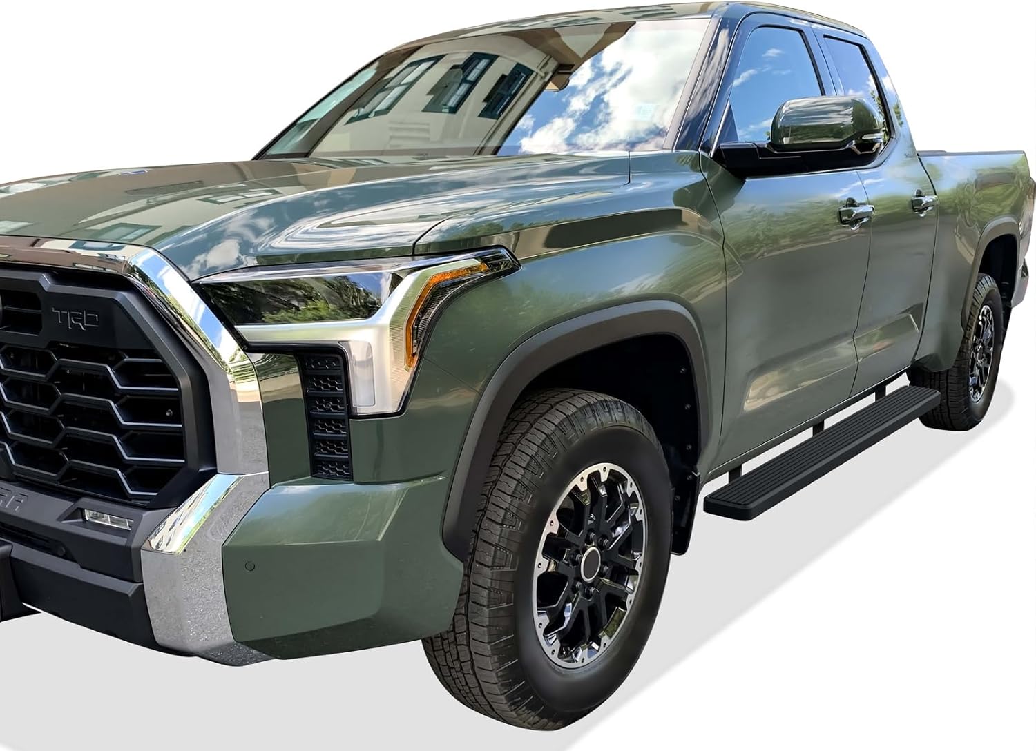 APS (Black 6 inches) Stainless Steel Running Boards Nerf Bars Side Steps Compatible with Toyota Tundra 2022-2026 Double Cab