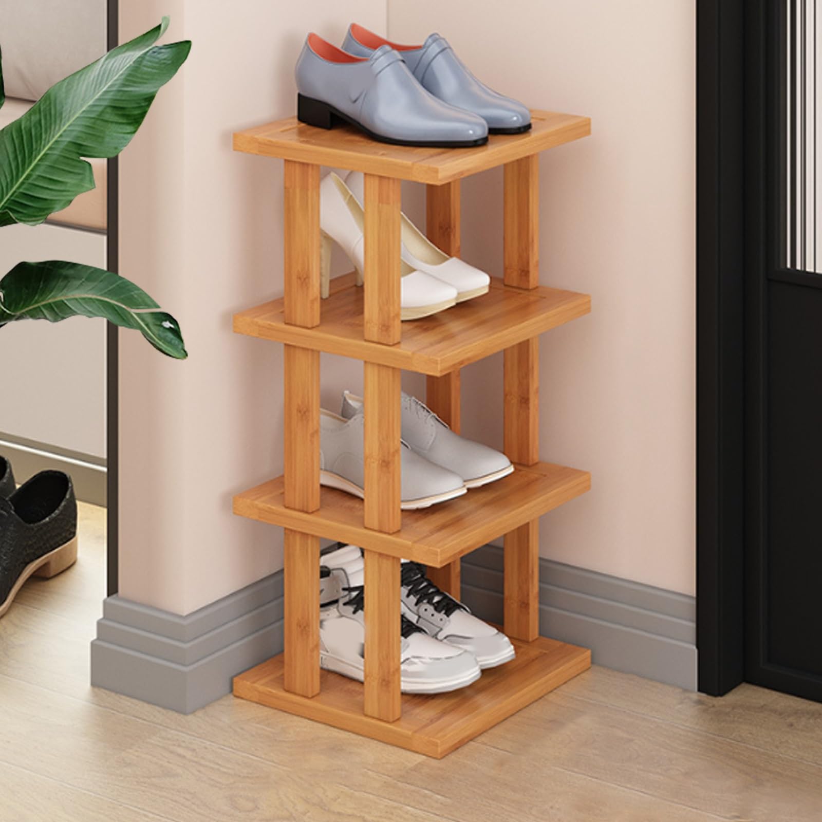 Meuble rangement chaussures bois étanche extérieur haut étroit entrée gain de place