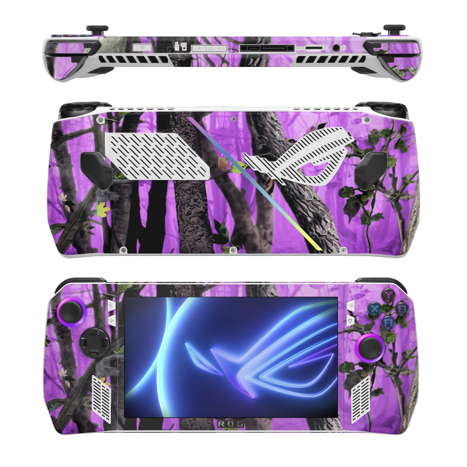 MightySkins Skin Compatible with Asus ROG Ally - Purple Tree Camo | Protective, Durable, and Unique Vinyl Decal wrap Cover | Easy to Apply, Remove, and Change Style