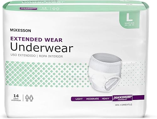 Miniatura 1 de McKesson Ropa interior de uso prolongado, incontinencia, máxima absorción, grande, 56 unidades