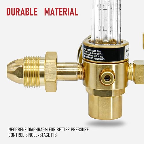 Vista 10 de RX WELD Regulador de argón Medidor de gas para soldadura Mig Tig con manguera de soldadura de gas