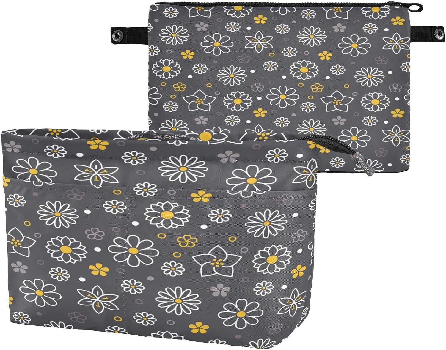 senya Purse Bag Organizer Insert 05 Black Sunflower Women