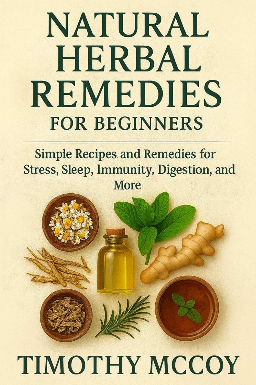 Natural Herbal Remedies for Beginners: Simple Recipes and Remedies for Stress, Sleep, Immunity, Digestion, and More