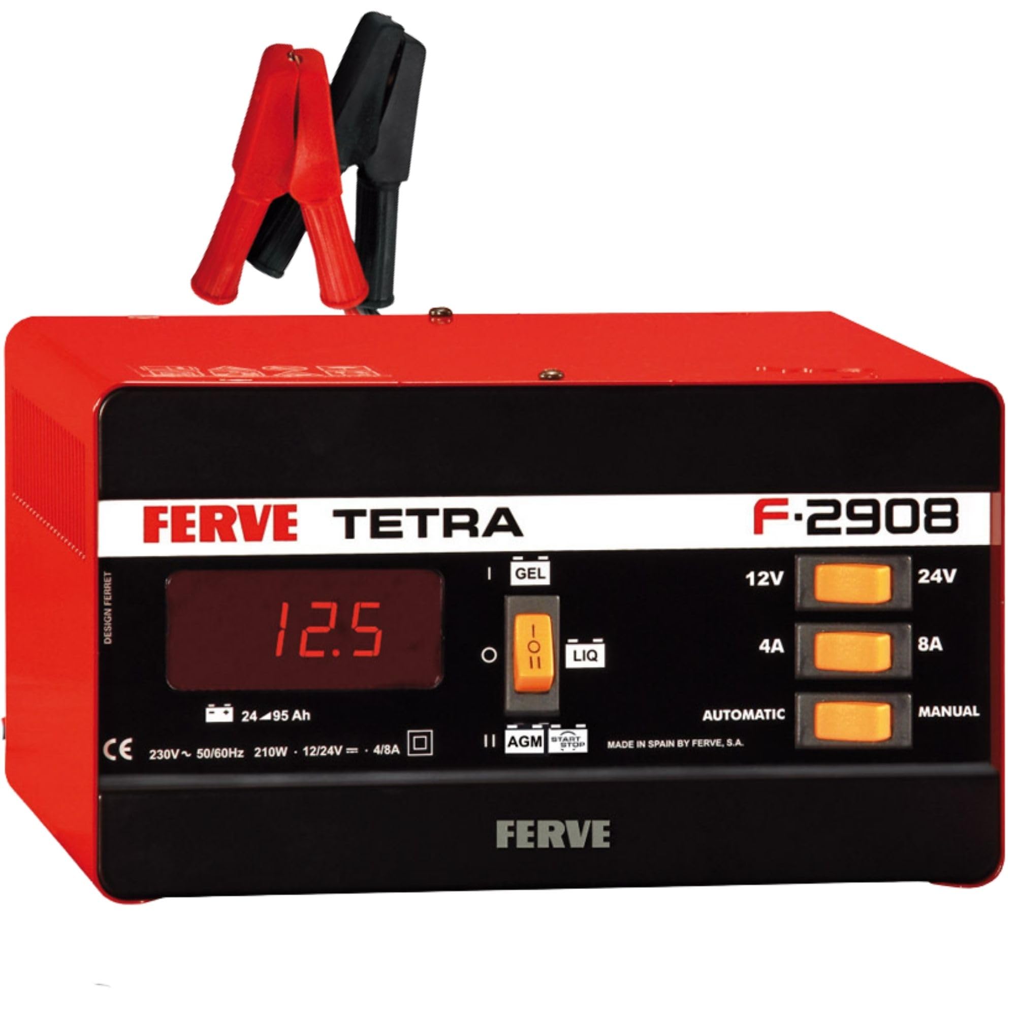 Ferve F-2908 Cargador de Baterías de Plomo Acido