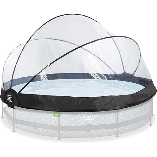 12 Foot Round Multifunctional All Weather Cover Pool Dome Enclosure for Outdoor Pools, Compatible w/Clean & Warm Water Frame Pools