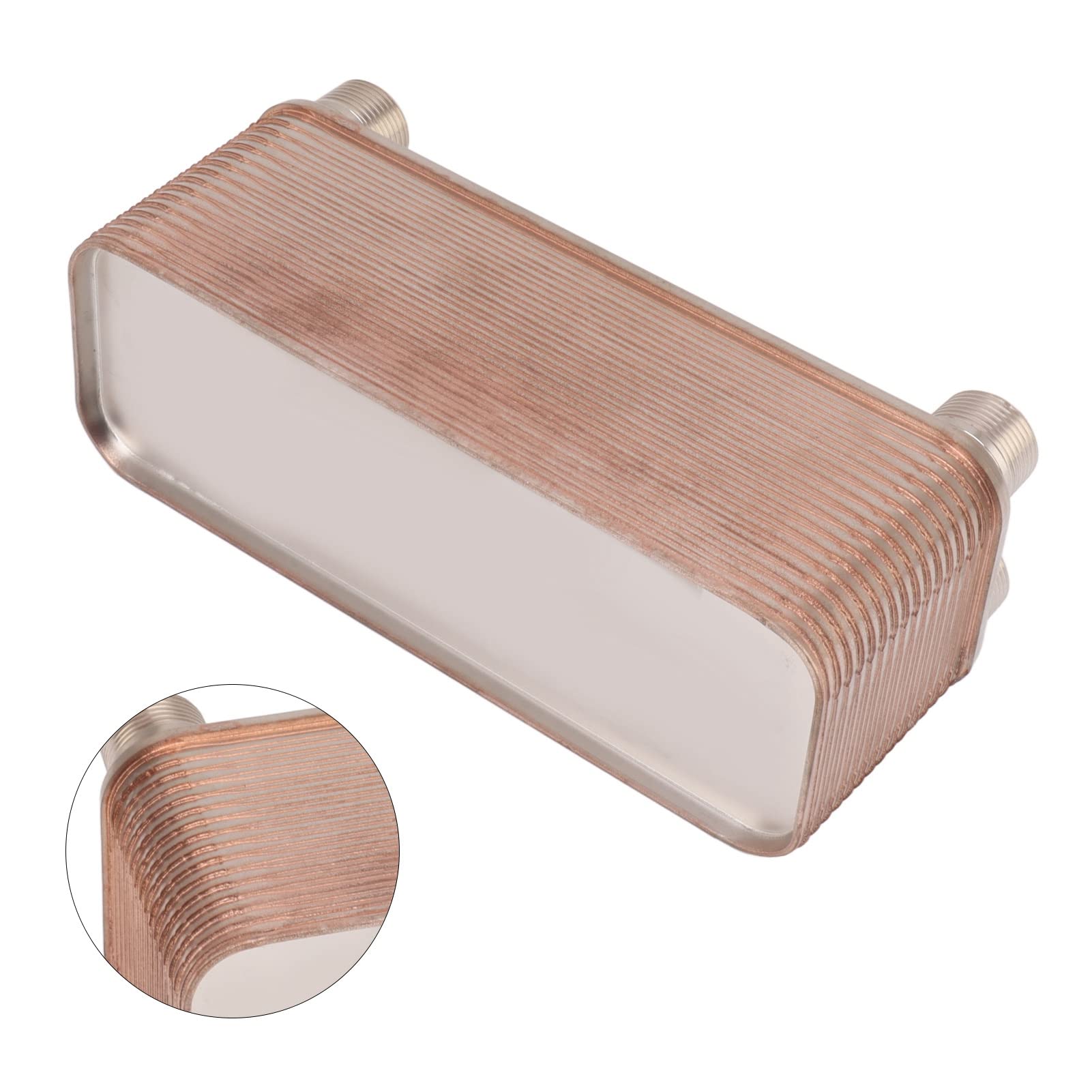 Topyond Enfriador De Placas Enfriador De Cerveza De Agua Pequeño Intercambiador De Calor De Placas Soldadas De Acero Inoxidable Enfriador De Mosto para Calentador De Agua De Mosto De Cerveza