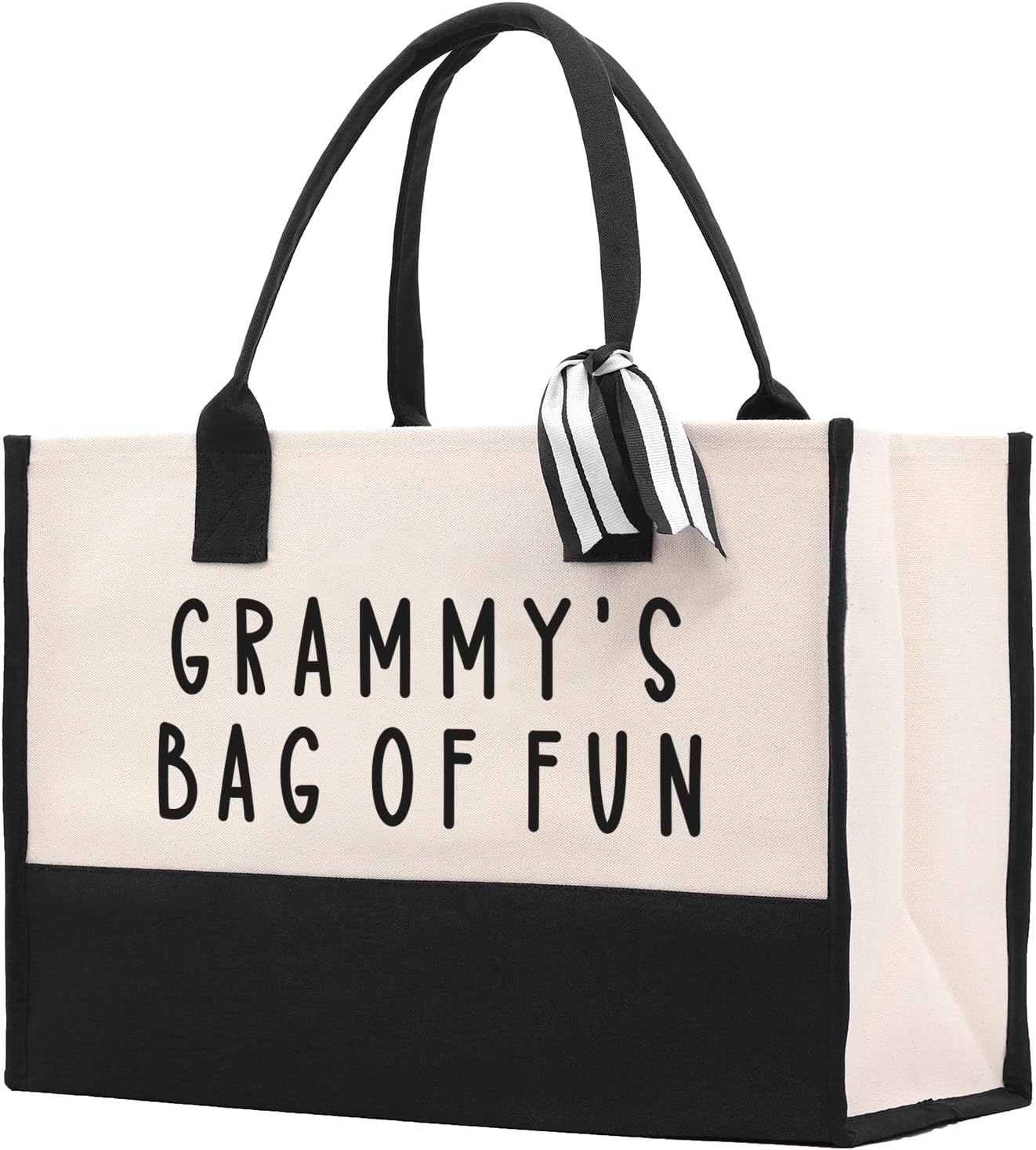 VANESSA ROSELLA Grandma's Getaway Cotton Canvas Tote Bag Grandma Gift Bag Shopping Bag