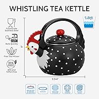 Vista 2 de Gourmet Art tetera silbadora de acero esmaltada