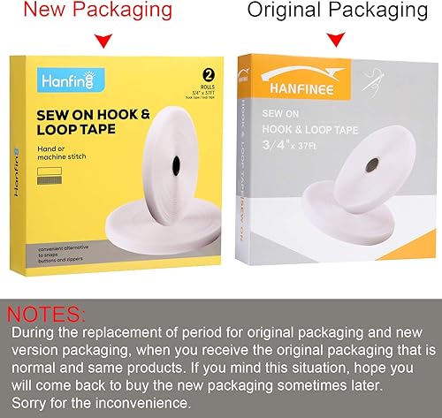 Miniatura 2 de HANFINEE Cinta de velcro para coser de 34 pulgadas de ancho, cinta de bloqueo de tela de nailon no adhesiva para manualidades de costura, bricolaje,