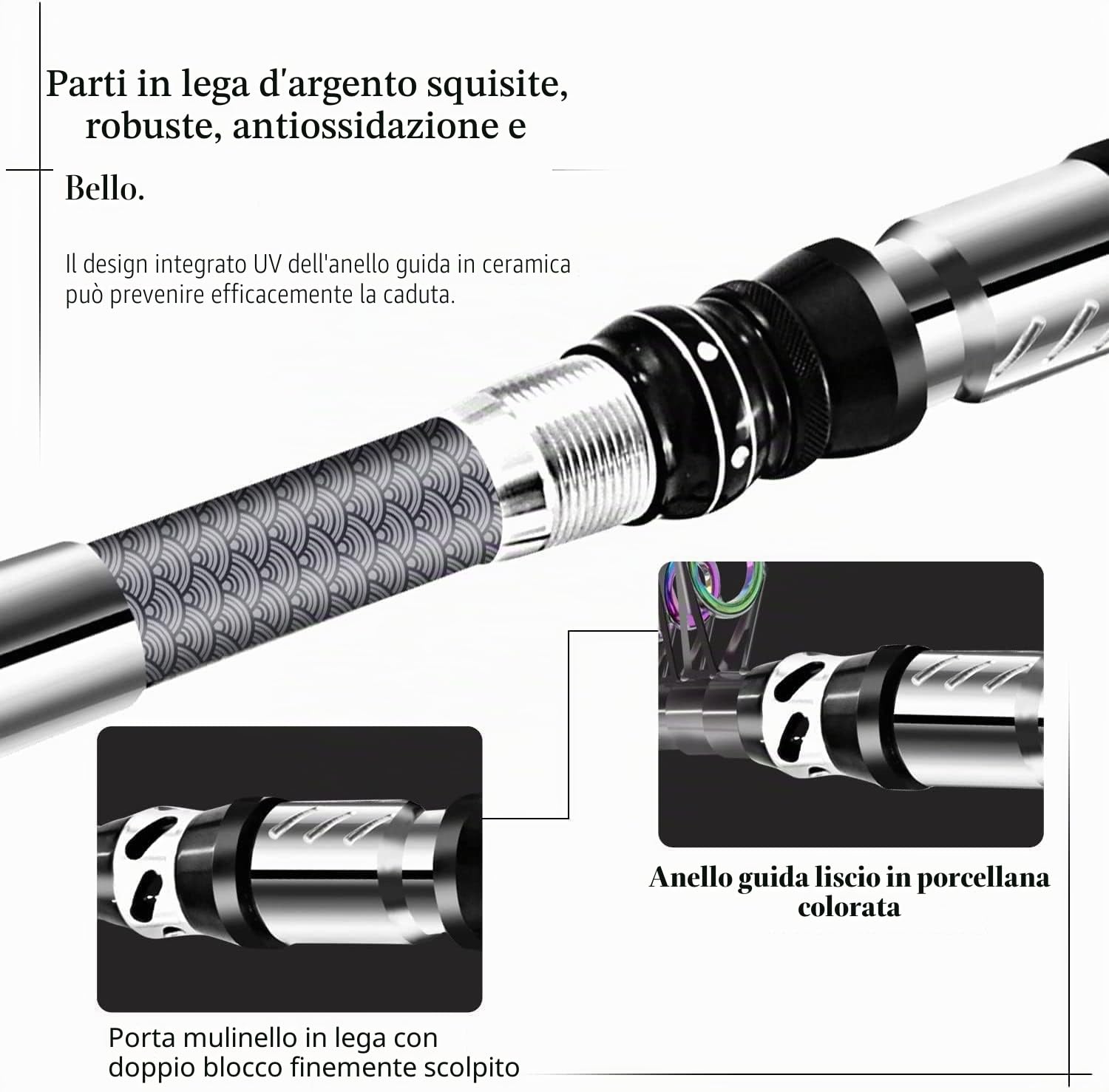 Nuova Portatile Canna da Pesca 99% Fibra di Carbonio con Punta Fluorescente Della Canna,Telescopico Super Hard Ultralight Palo da Pesca per Surf