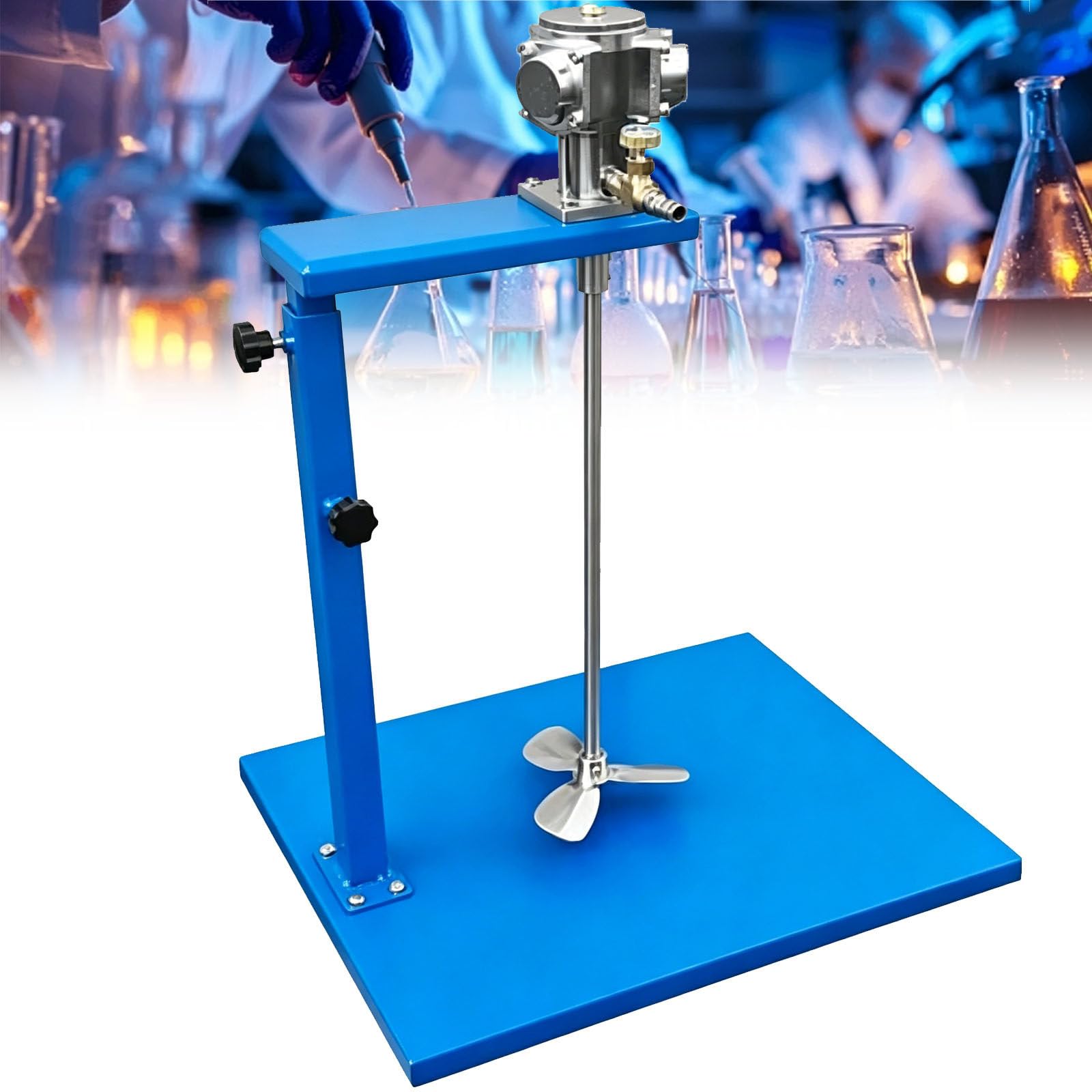 PtaTritious 30L Automatic Pneumatic Paint Mixer, Lifting Pneumatic Mixer Air, Agitator Blender Spray Paint Stirrer,Drill Paint Mixer, 3000RPM Stainless Steel,for Industry, Food Industry