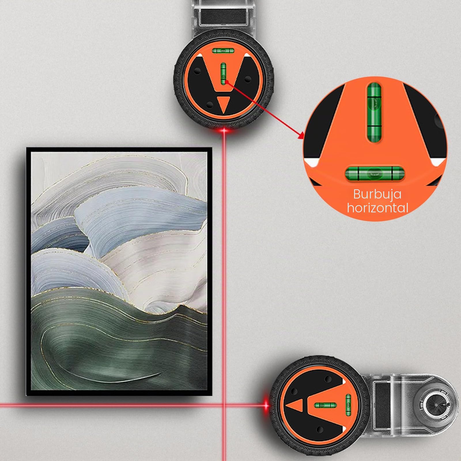Colector de polvo de perforación con herramienta de nivelación y ventosa electrónica de vacío, nivel de burbuja 2 en 1 con extracción de polvo, colector de polvo eléctrico para colgar cuadros, pintura
