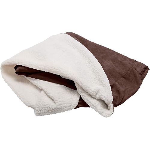 Furhaven Cozy Pet Beds for Small, Medium, and Large Dogs and Cats - Snuggery Hooded Burrowing Cave Tent, Deep Dish Cushion Donut Dog Bed with Attached Blanket, and More