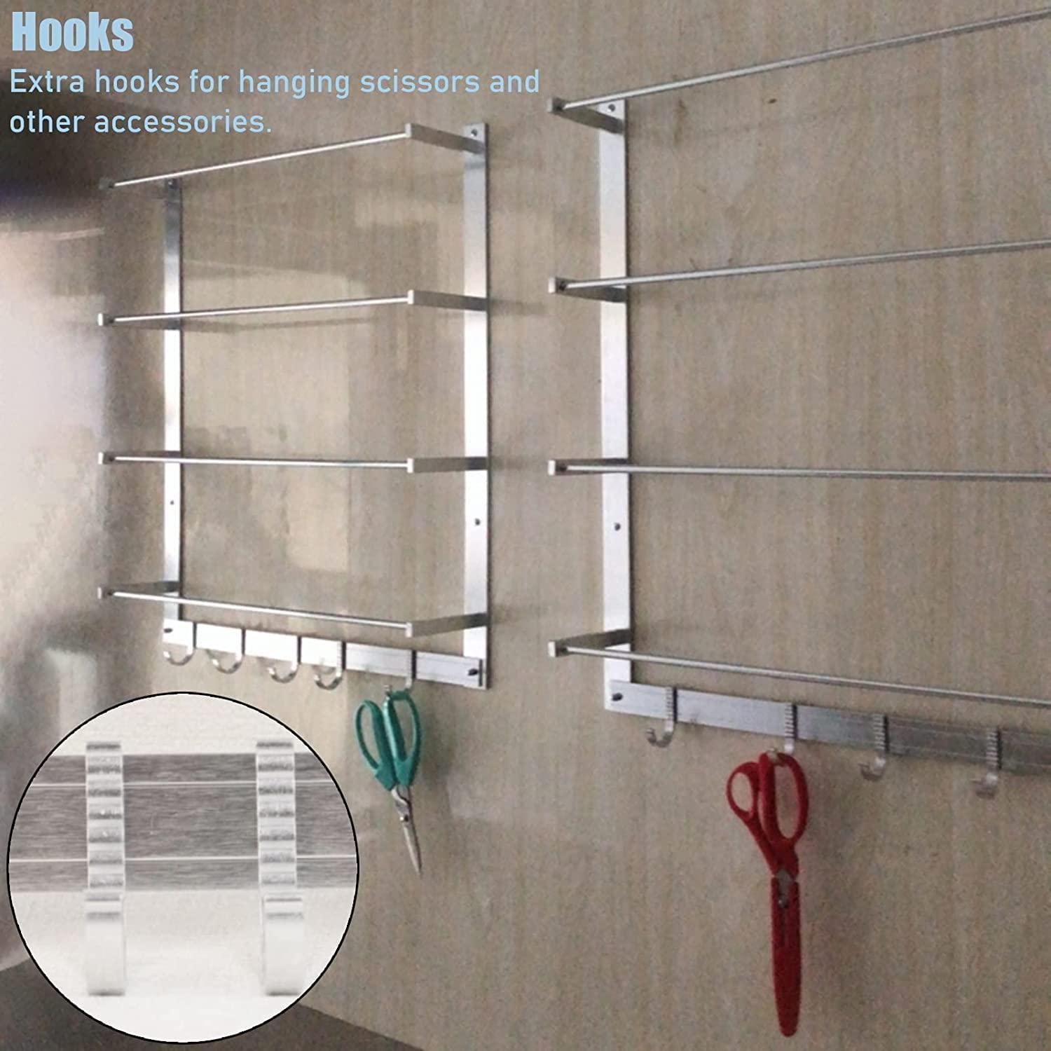 Lint Houder Organizer Rack, Lint Roll Display Opbergplank Naaien Stand Organizer, Craft Room/Cake Shop/Bloemenwinkel Linten Opbergrek, voor Cadeaupapier/Cellofaan/Vinyl Rollen