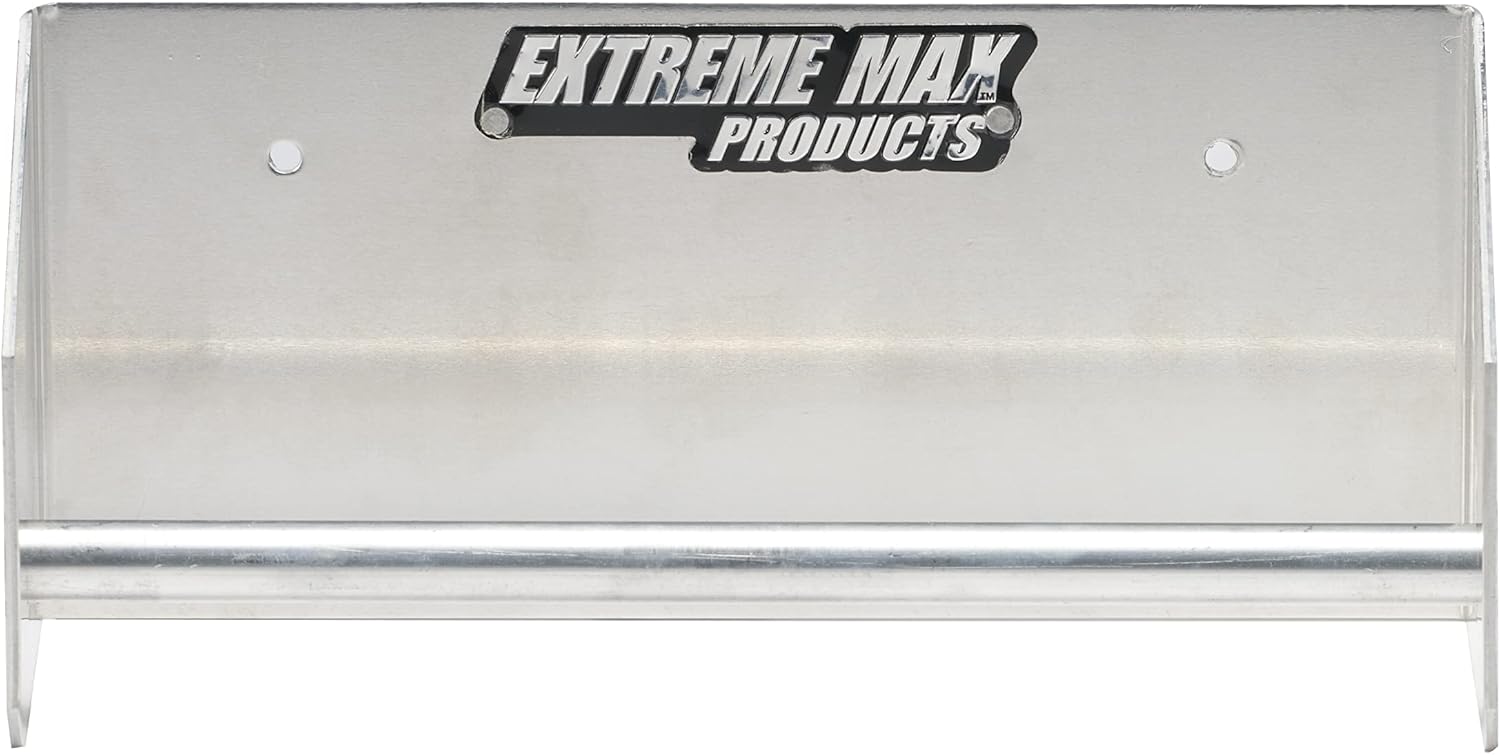 Extreme Max 5001.6188 Two-Piece 9" Ratchet Strap Hanger – Wall-Mount Aluminum Tie-Down Holders for Garage, Shop, Race & Enclosed Trailers, Toy Haulers – Silver