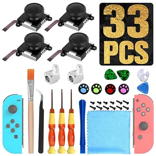 Cierre de metal hebillas Kit de herramientas de reparación para Nintendo Interruptor NS Joy con con destornilladores