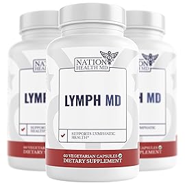 NATION HEALTH MD Lymph MD - Lymphatic Drainage Supplement - Lymph System Support for Women & Men - with Bromelain, Echinacea, Burdock Root, Dandelion, Rutin, Kelp & More - 180 Capsules