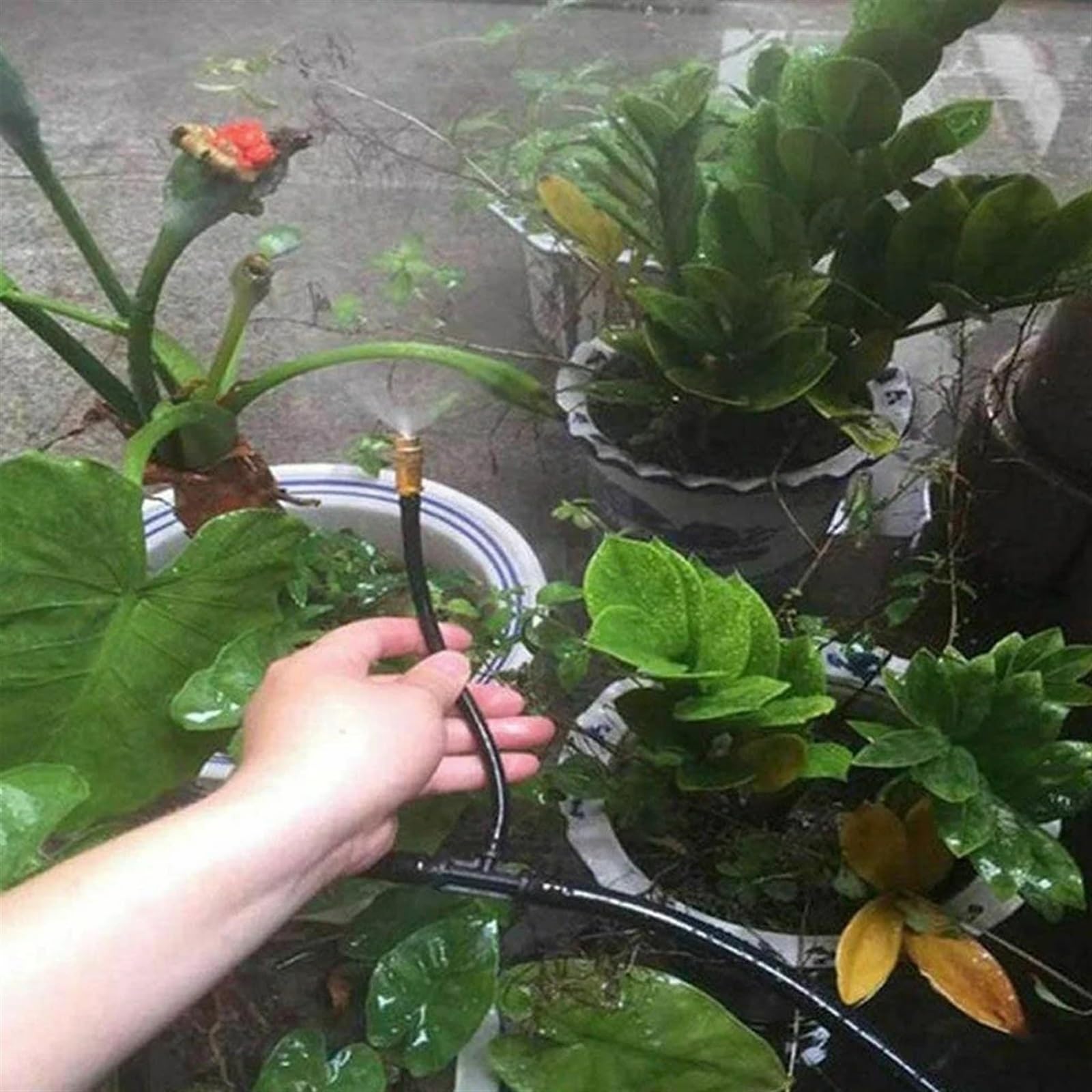 Boquillas De LatóN Para NebulizacióN Boquilla de nebulización ajustable for jardinería, rociador agua latón, enfriamiento for tubo polietileno o palanquilla 47 mm(30PCS)