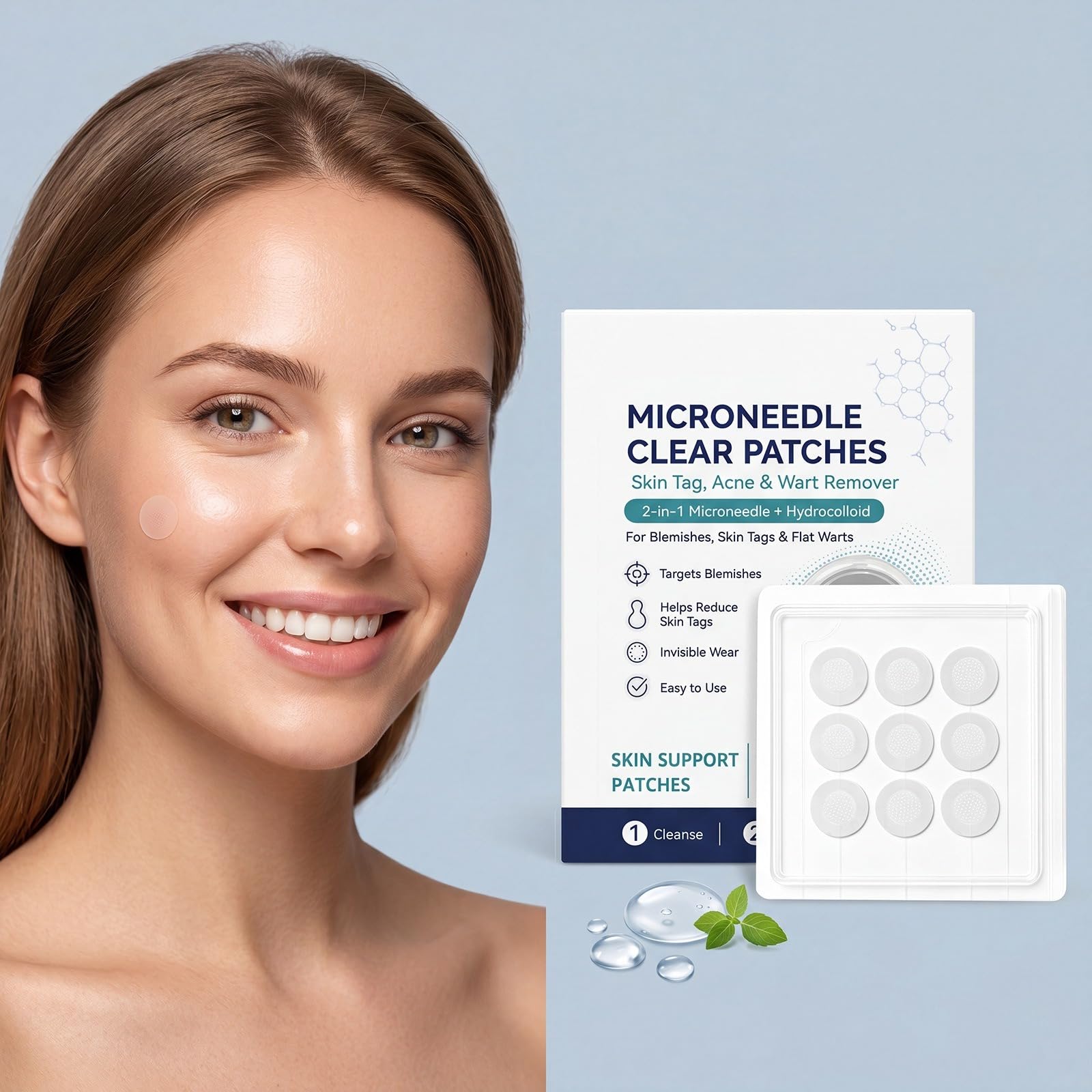 9 Stück dünne atmungsaktive Soothing Anti-Blemish Gesichts-Pflaster
