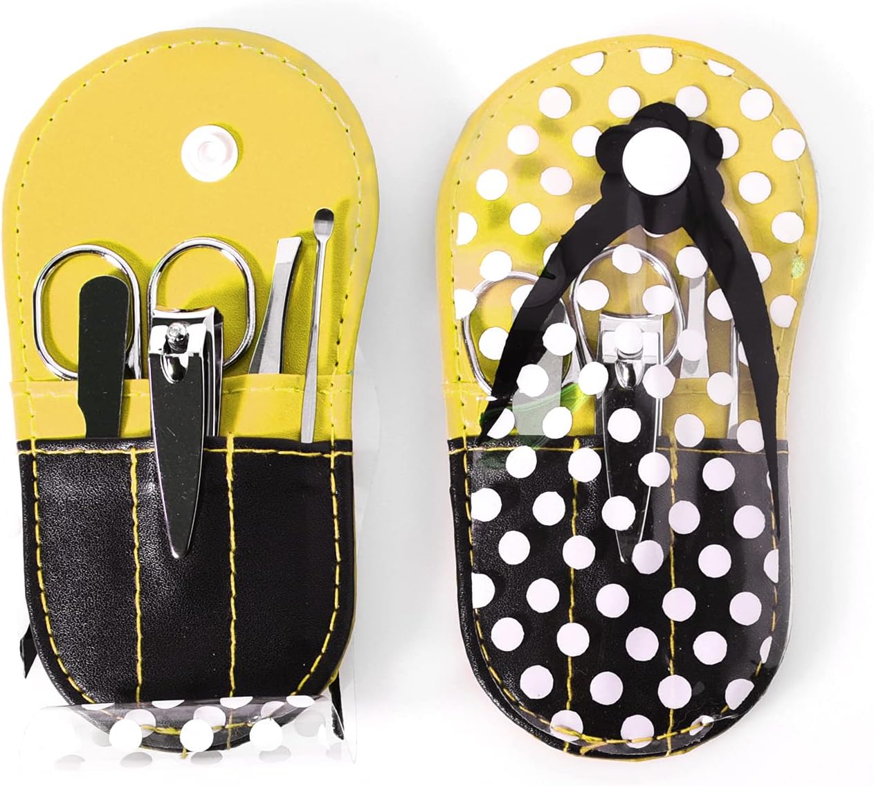 Manicure Sets Polka Dot Flip Flop Nail Clippers Nail Kits for Girls Birthday Party Supplies Pack of 8
