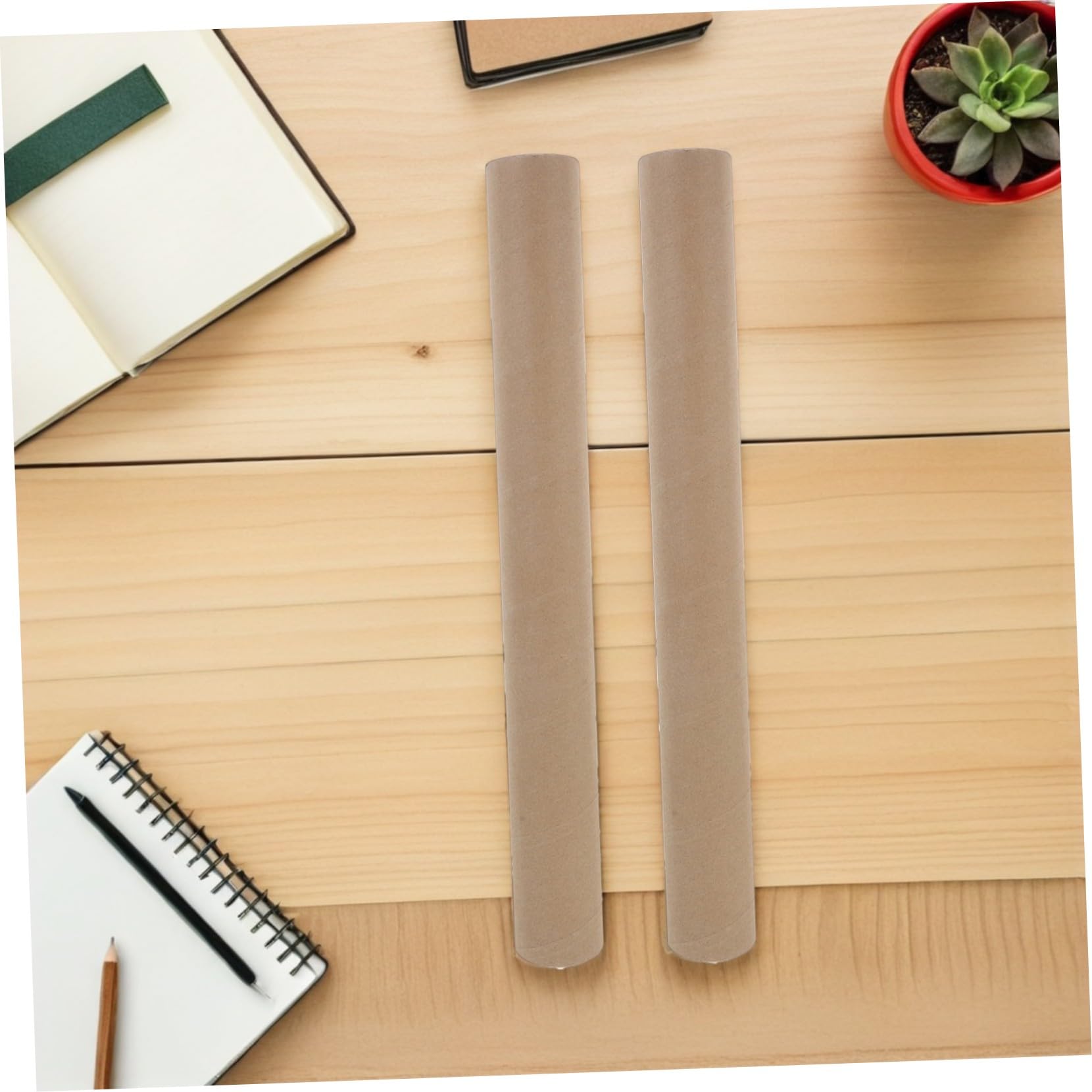 DOITOOL 10 Stück Papprollen mit Deckel Stabile Runde Papierhülsen aus Kraftpapier Innendurchmesser Lang Wiederverwendbar für Versand von Postern Kunst Bastelprojekten und Büroorganisation