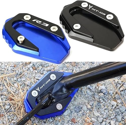 Miniatura 2 de ACLIPS Motorcycle Side Stand pad for Y&AMAHA MT03 MT-03 2017-2019 R3 YZF-R3 2020-2022 Motorcycle Accessories Kickstand Enlarge Side Stand Extension