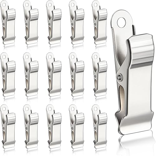 20 mini abrazaderas de metal, pinzas de cocodrilo de cocodrilo de 1/2 pulgada de ancho para el trabajo, mandíbula lisa, capacidad de 5/16 pulgadas