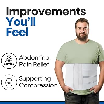ARMSTRONG AMERICA Abdominal Binder Post Surgery Tummy Tuck | Postpartum Belly Band Wrap | Post C Section Belly Binder | Stomach Compression Hernia Belt For Women & Men Waist Binder Hysterectomy (XL)