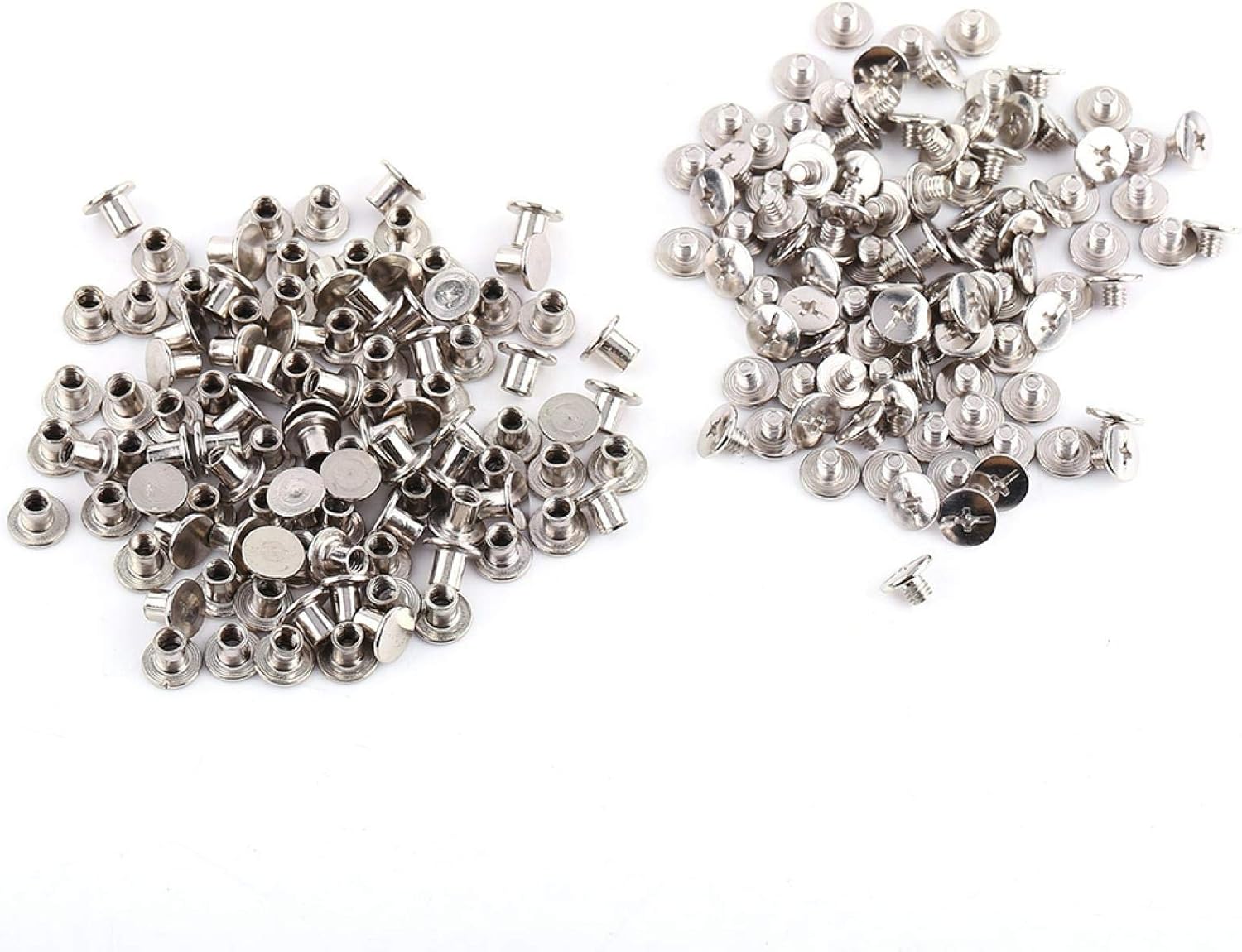100 Pcs Screws Rivets, 5x6mm Binding Chicago Screws Nail Rivets Photo
