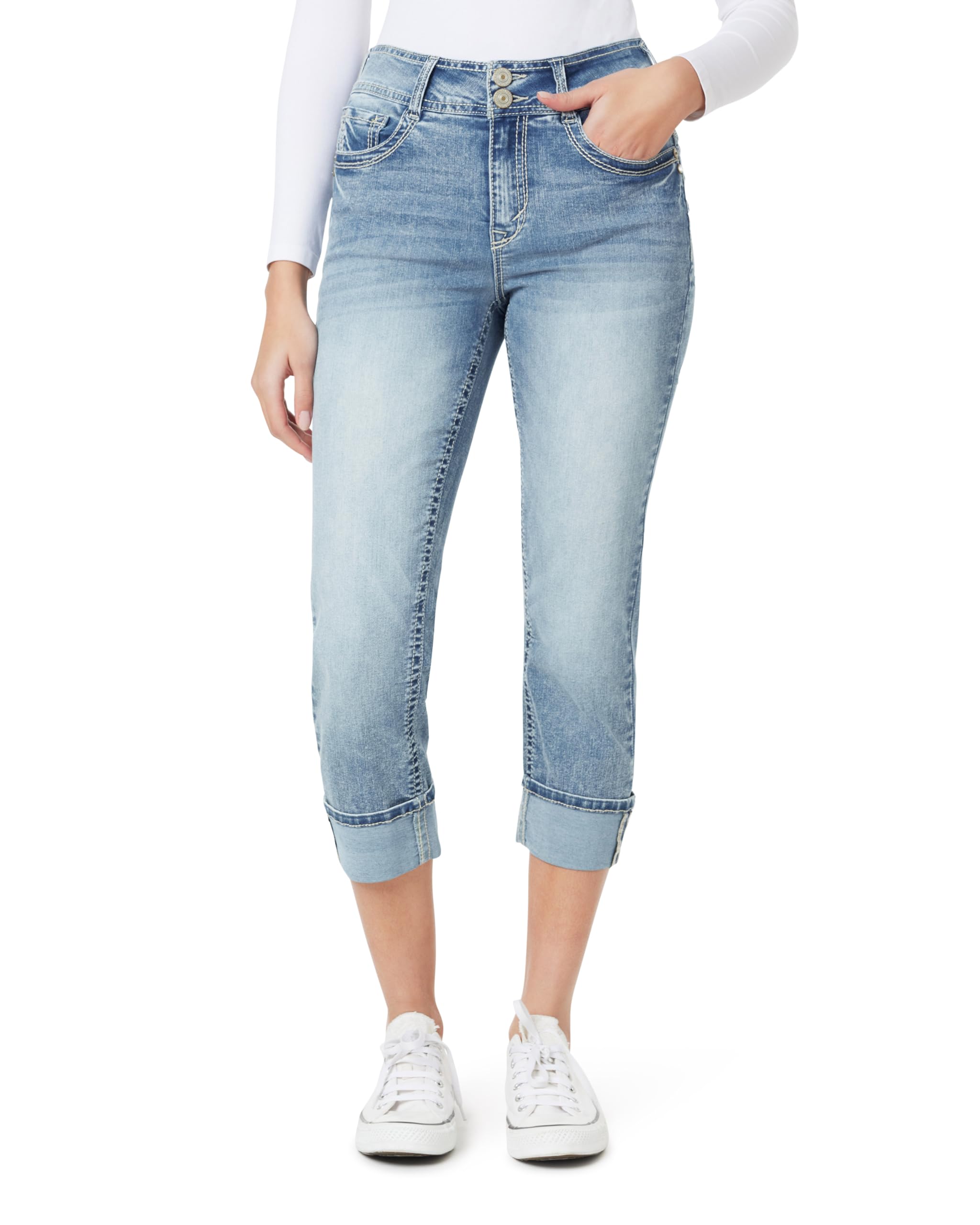 WallFlower Flirty Curvy Crop Jeans High Rise Insta Stretch