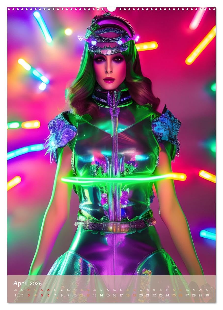 Future Fashion (hochwertiger Premium Wandkalender 2026 DIN A2 hoch), Kunstdruck in Hochglanz: Mode der Zukunft aus der Künstlichen Intelligenz