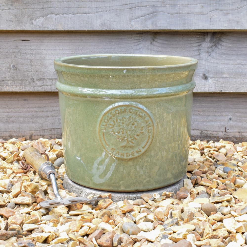 Bedwen Green Glazed Cylinder Planter - Blossom Orchard (, Medium)