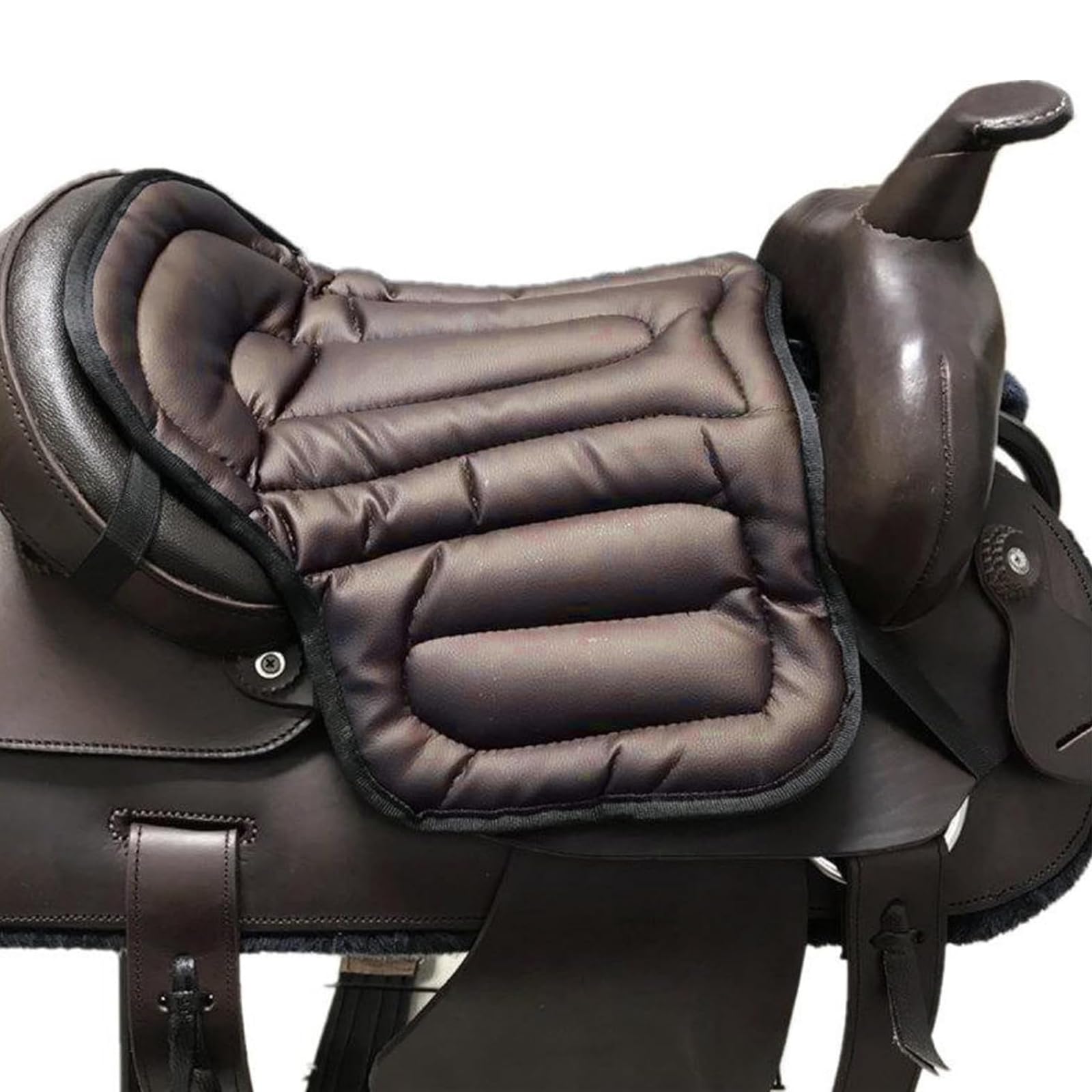 Almohadillas De Silla para Caballos, Almohadilla De Absorción De Choque - Resistencia Antidesligiosa Y De Desgaste - Esponja Suave Y Fácil De Limpiar - Equipos Y Accesorios Ecuestres,B