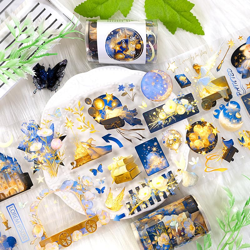 Kailikin European and American Art Fashion Beauty washi Tape Light Retro Modern Girls for Journaling Material Decoration PET Junk Journal Tape (91081)