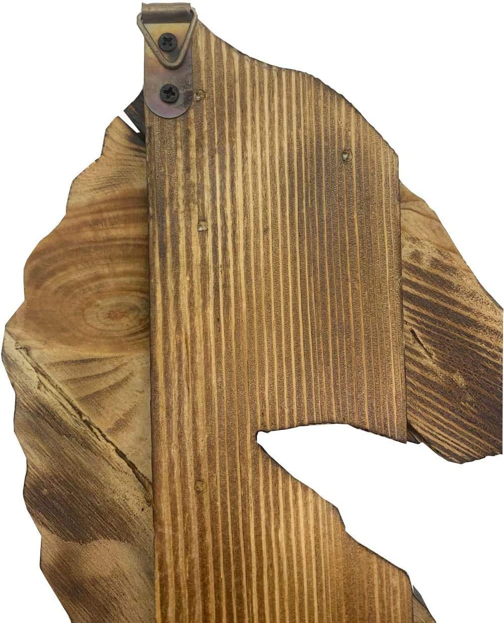Rustic Wooden Nautical Hanging Handcarved Seahorse Wall Decor,Distressed Seahorse Wall Sculpture Indoor Outdoor Beach Themed Decoration 16''H