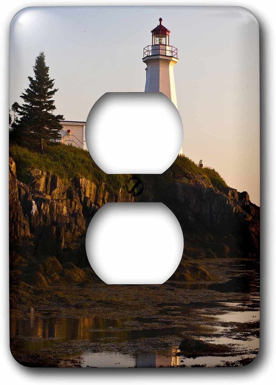 3dRose lsp_72936_6 New Brunswick, Letite Passage Lighthousecn04 Mde0030 Michael Defreitas 2 Plug Outlet Cover