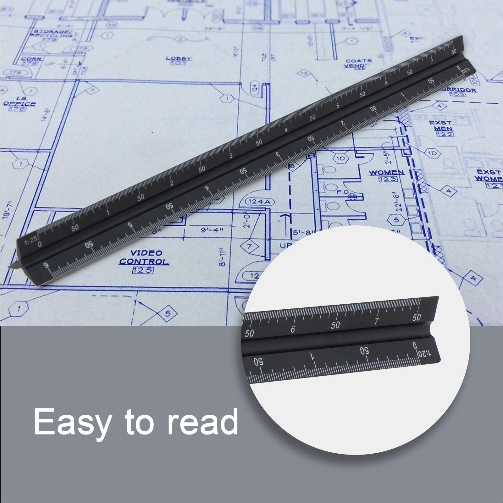 Règles Triangulaires D’architecte – 30 Cm Avec 11 échelles Métriques – Précision Laser Pour Plans Et Dessins Techniques