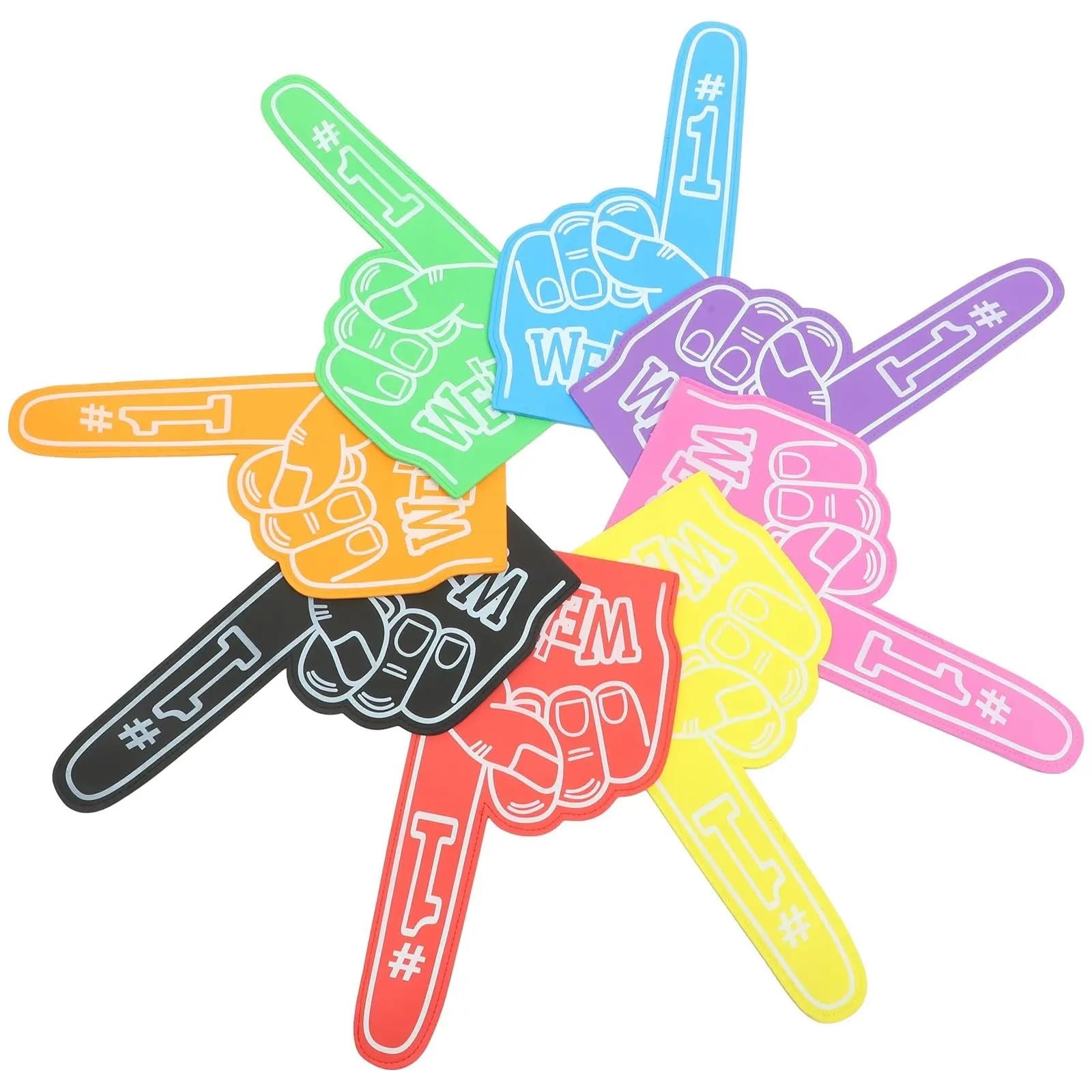 8 Pcs Foam Finger Cots Giant Fingers For Sports Cheerleading Props Bulk Hands Pointer for Parties Celebration