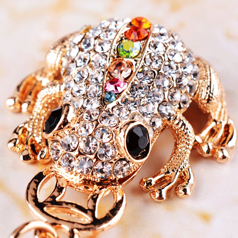 Portachiavi Rana Con Strass - Adorabile Accessorio Per Chiavi Auto, Borsa O Zaino - Regalo Originale Per Donne