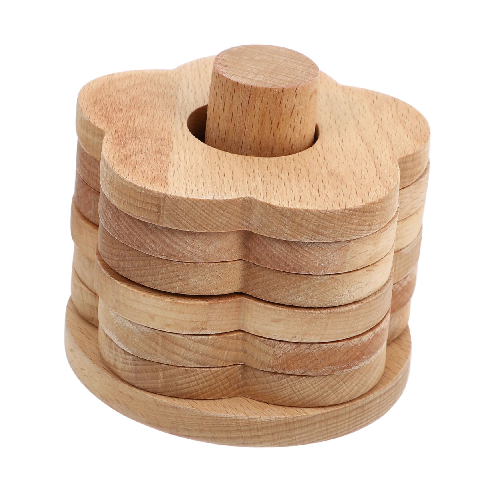 Sous-tasses en bois de bouleau SHOWERORO avec support chic