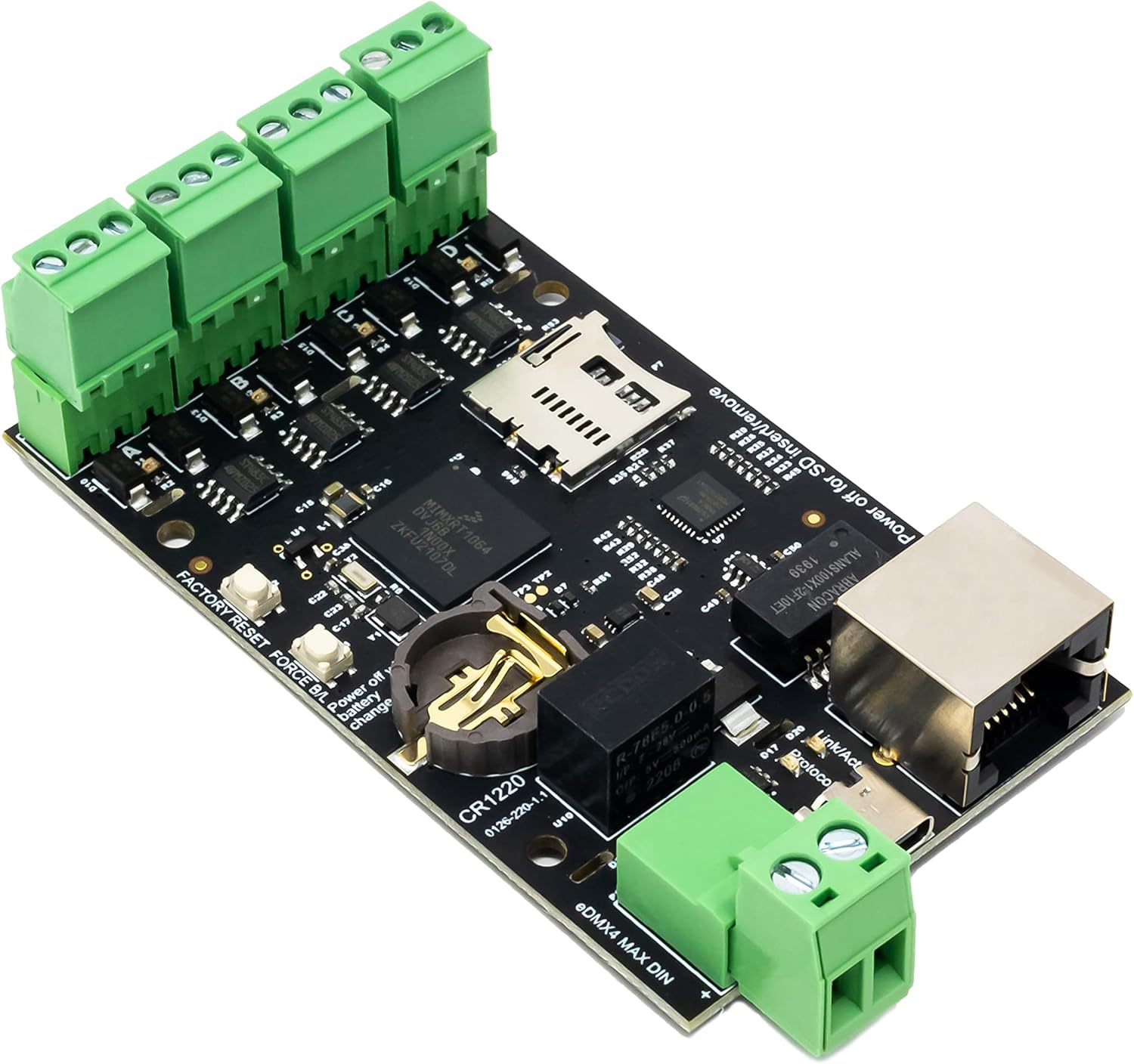 eDMX4 MAX DIN 4-Port – ArtNet/sACN via Ethernet to DMX 512 Converter with Screw Connectors